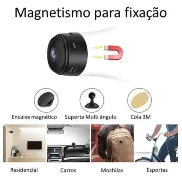 Mini Câmera Espiã A9 Wifi com Sensor e Visão Noturna - Foto 5