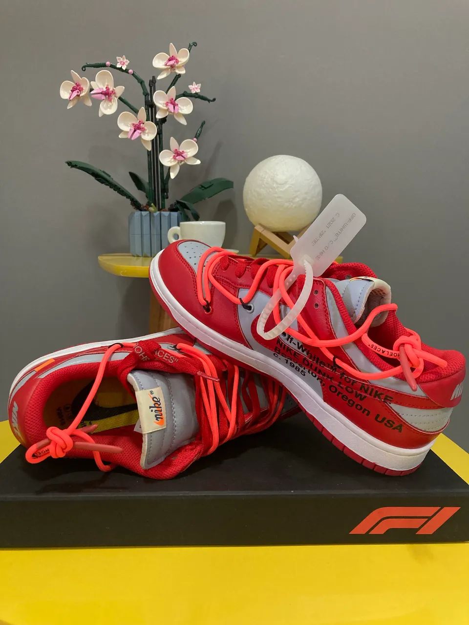 Nike Dunk Off-White University Red - Foto 2