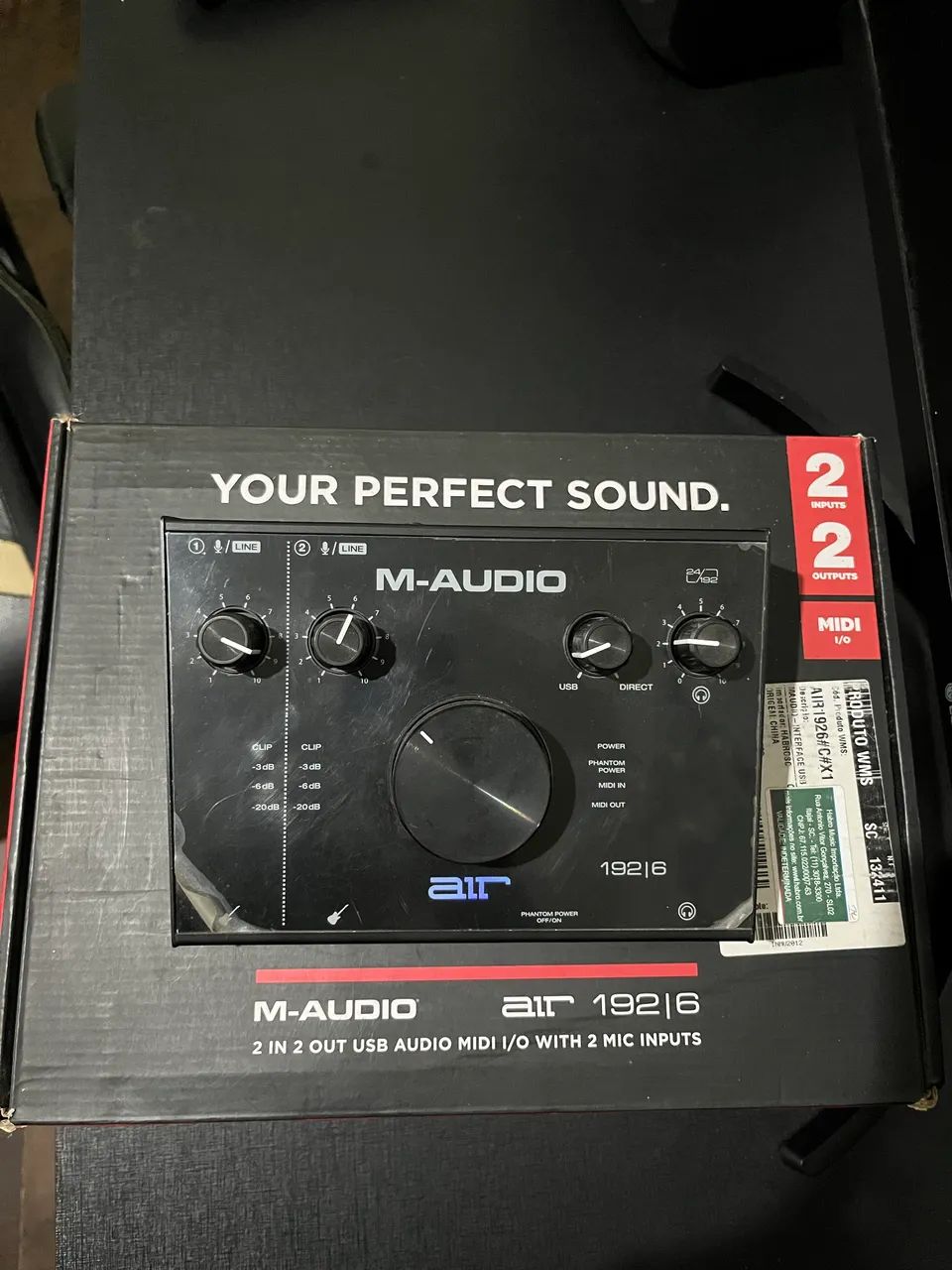 VENDO INTERFACE DE AUDIO M AUDIO AIR 6 