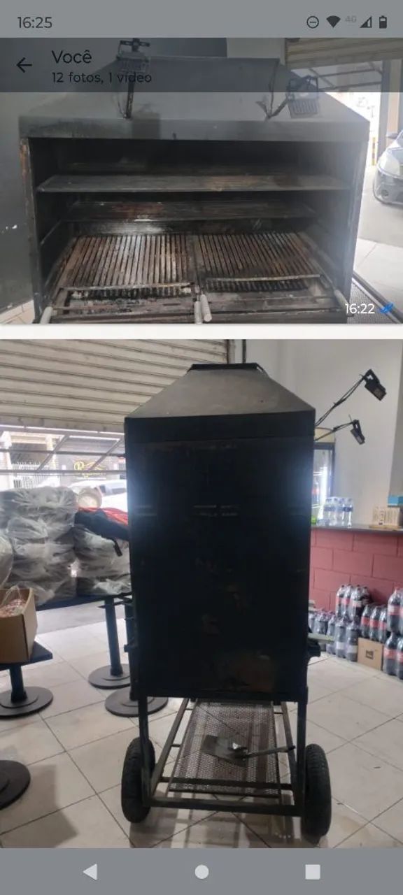 Vendo churrasqueira profissional com parrinha  - Foto 3