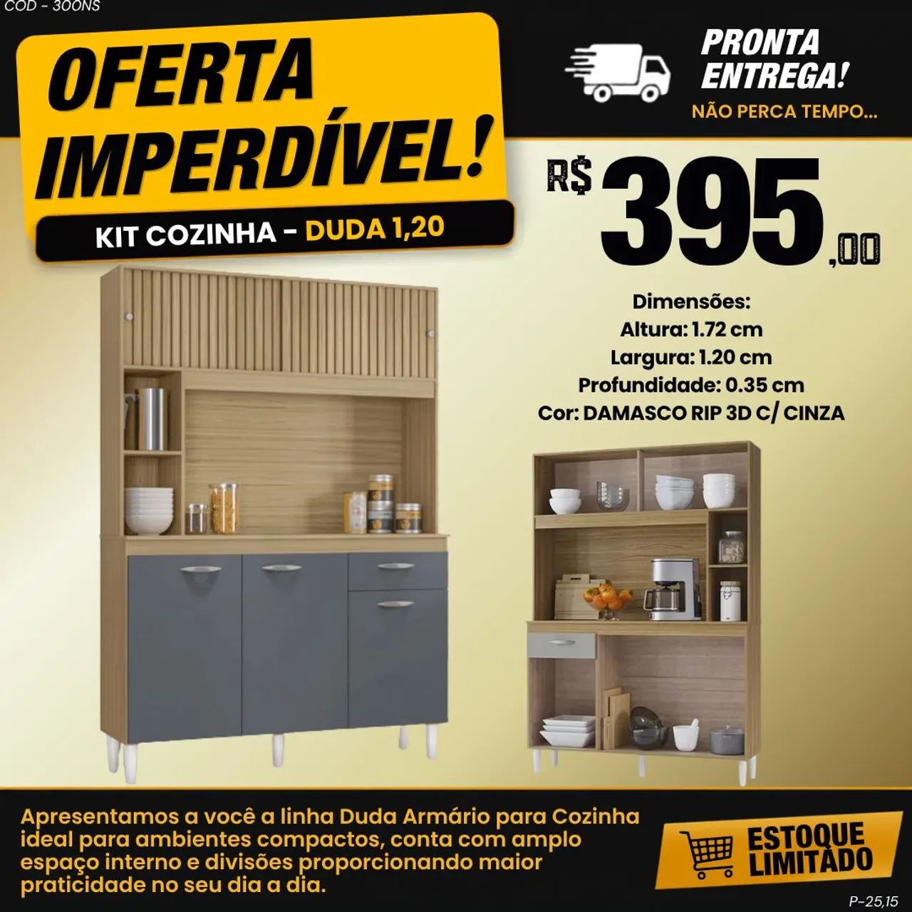 Kit cozinha Duda - ENTREGA IMEDIATA  - Foto 2