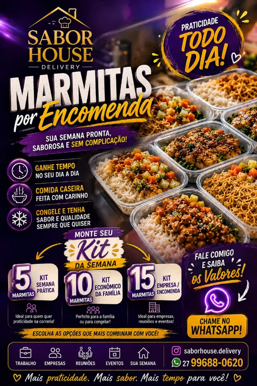 MARMITAS POR ENCOMENDA - SABOR HOUSE ?