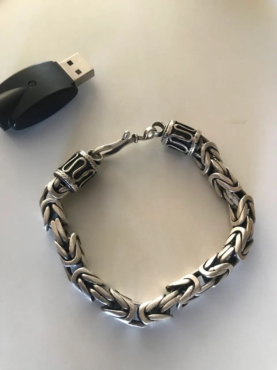 pulseira de prata masculina - Foto 2