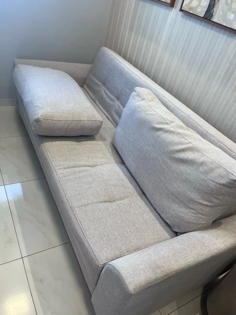 Sofá cama em linho - Foto 4