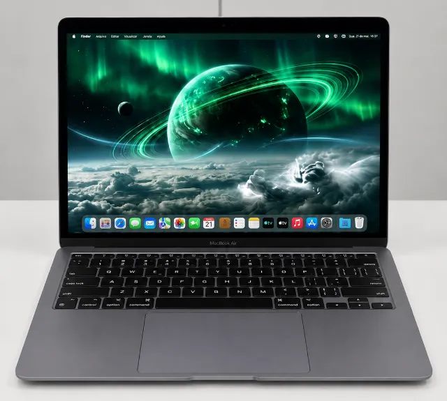 MACBOOK AIR M1 CINZA ESPACIAL 8GB 256 SSD CAIXA NOTA FISCAL | 12 x