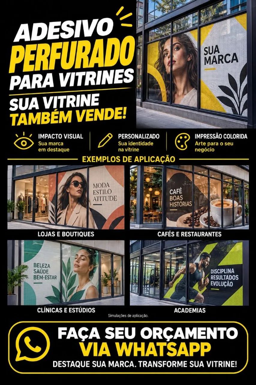 Vitrine em Adesivo Perfurado