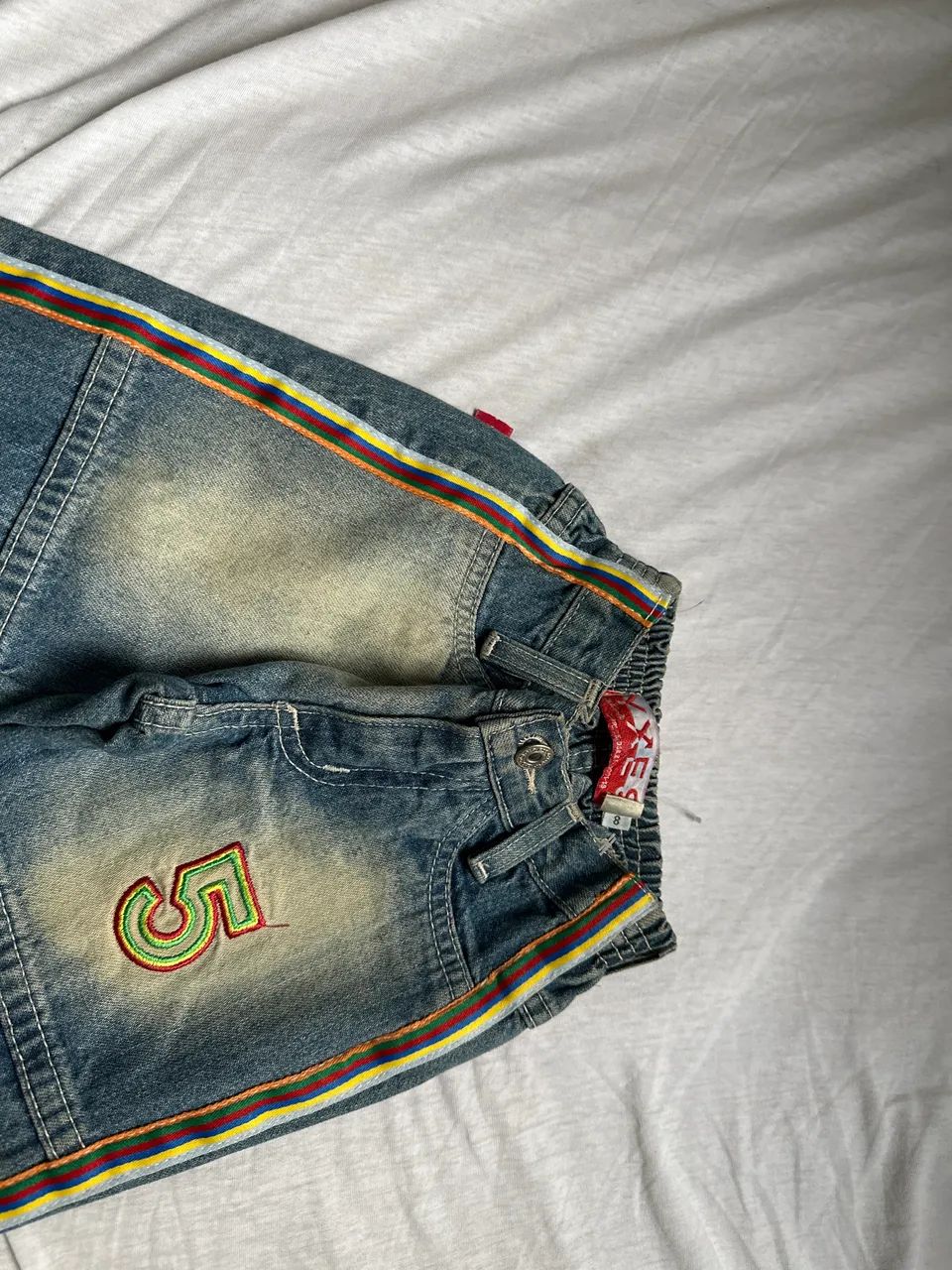 Calça jeans TAM 8 arco-íris  - Foto 2