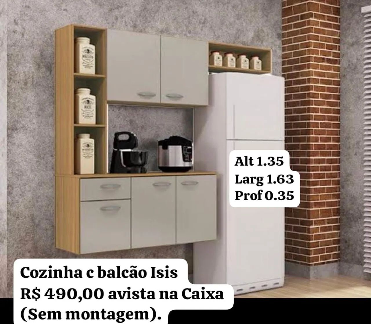 Cozinha c balcão Isis novo na caixa  - Foto 2