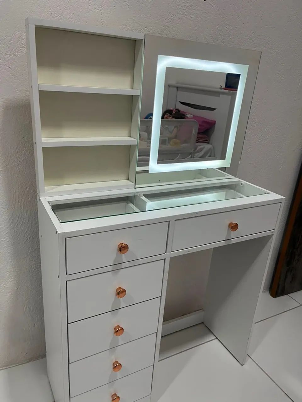 Penteadeira Camarim de Led 6 gavetas  - Foto 4