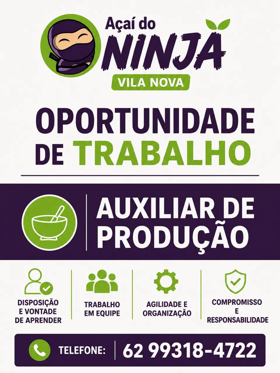 AUXILIAR DE PRODUÇÃO