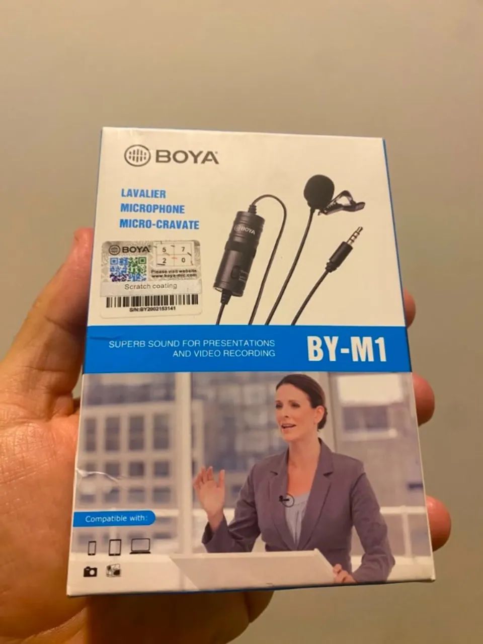 Microfone De Lapela Simples By-m1 Boya Preto