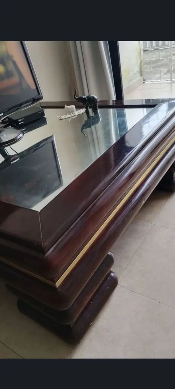 Mesa de centro laqueado espelhado 1,10 x1,10