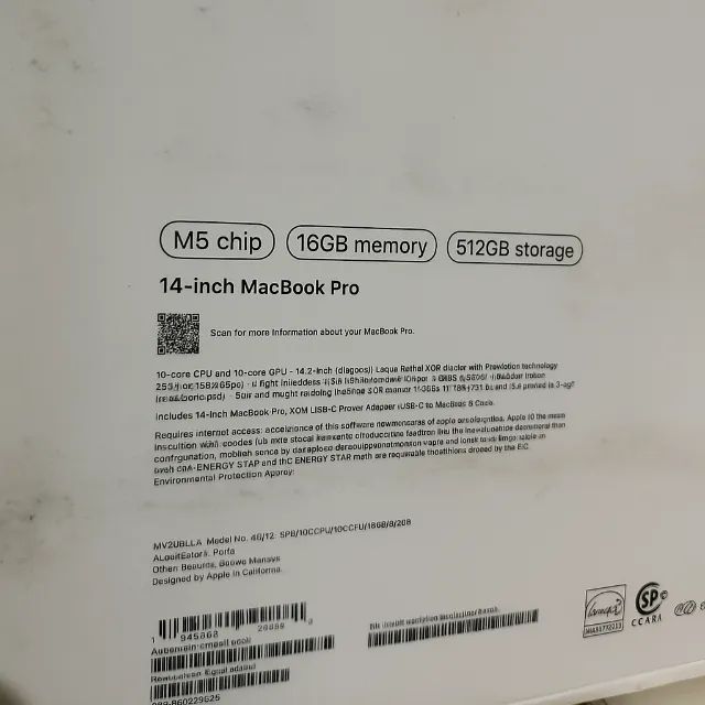 未開封　MacBook Pro 14インチ M5 16GB 512GB Macbook Pro Chip M5 14 16gb Ram 512gb Ssd Garantia Apple | Frete