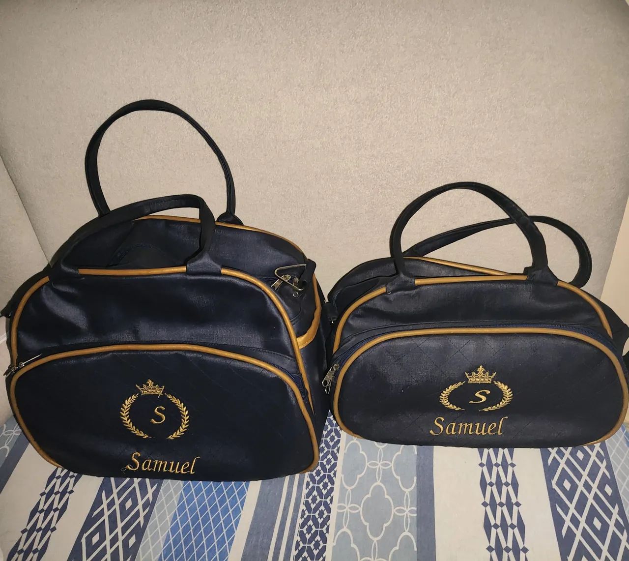 Kit Bolsa maternidade bordado 