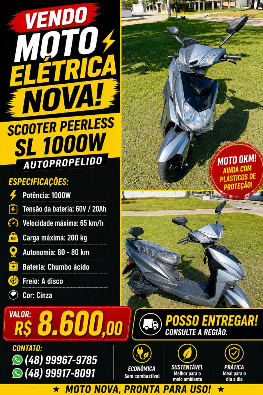 Vendo Moto Elétrica Nova