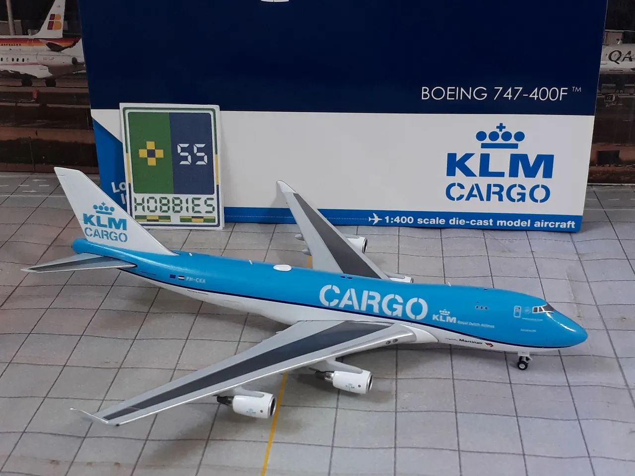 Miniatura Avião Gemini Jets 1/400 KLM Cargo Boeing 747-400F