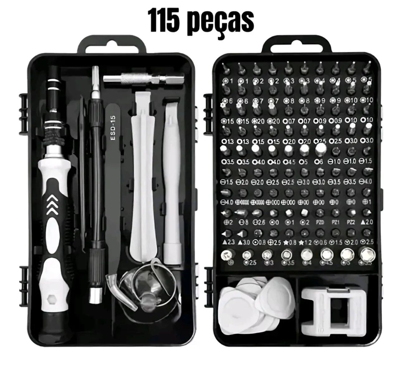 ? Kit Chave de Precisão 115 em 1 Profissional para Celular, Notebook, PC e Eletrônicos