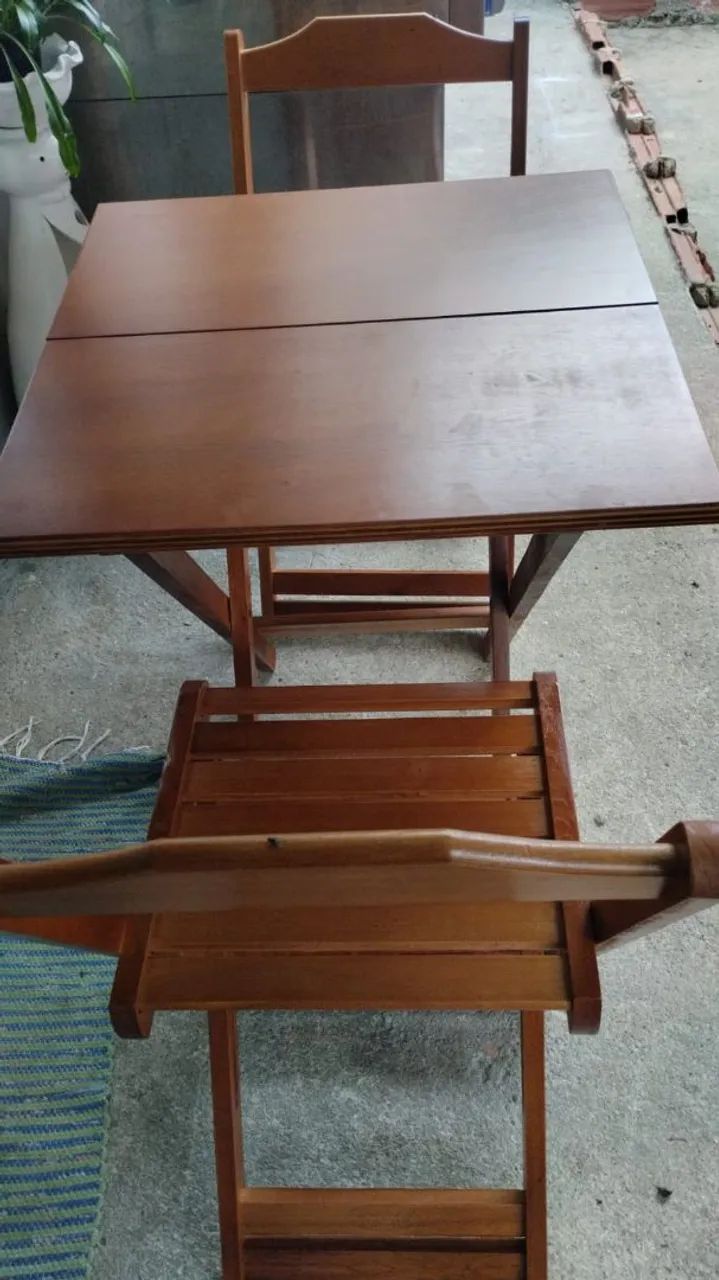 Jogo de mesa de madeira  - Foto 3