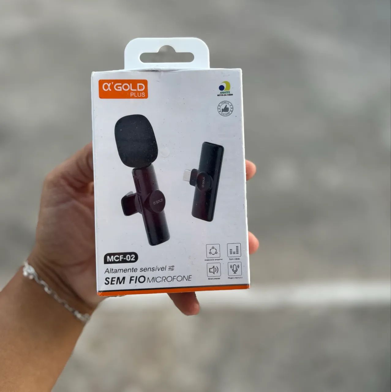 Microfone de lapela iPhone A Gold - ENTREGA A DOMICÍLIO 