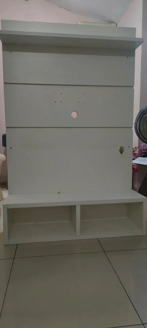 Rack suspenso branco mdf com painel - Foto 3