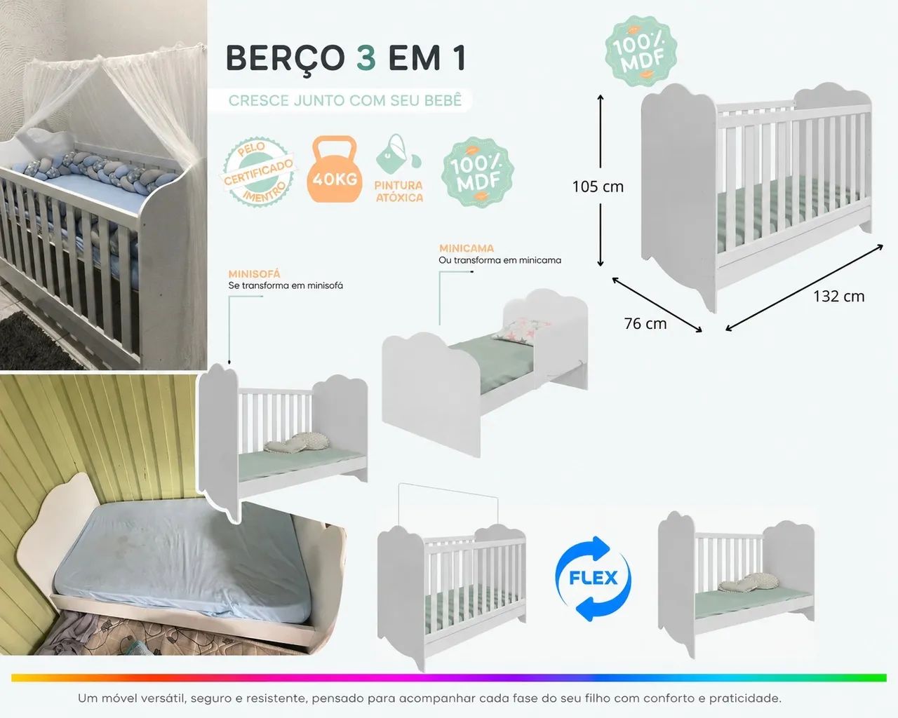 berço 3 em 1 
