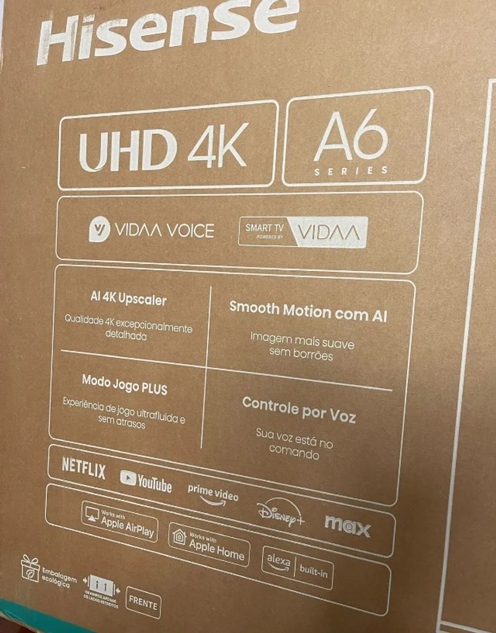 SMARTV 55 POLEGADAS (UHD 4K) HISENSE! NOVA (funciona metade, retirada). TROCO! PARCELO 12X - Foto 2