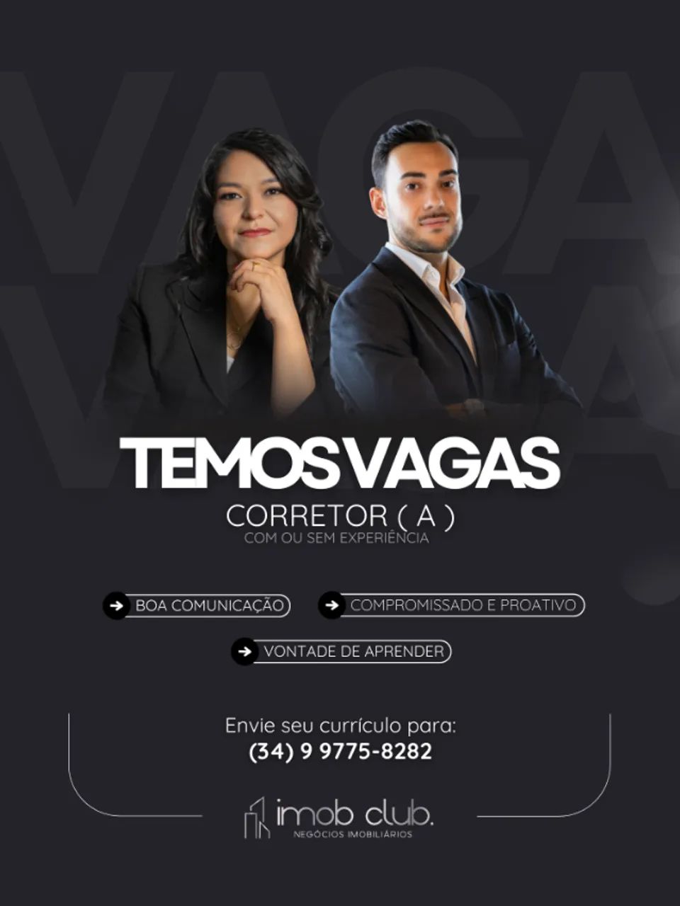 VAGA Corretor/Vendedor - Com ou sem experiência