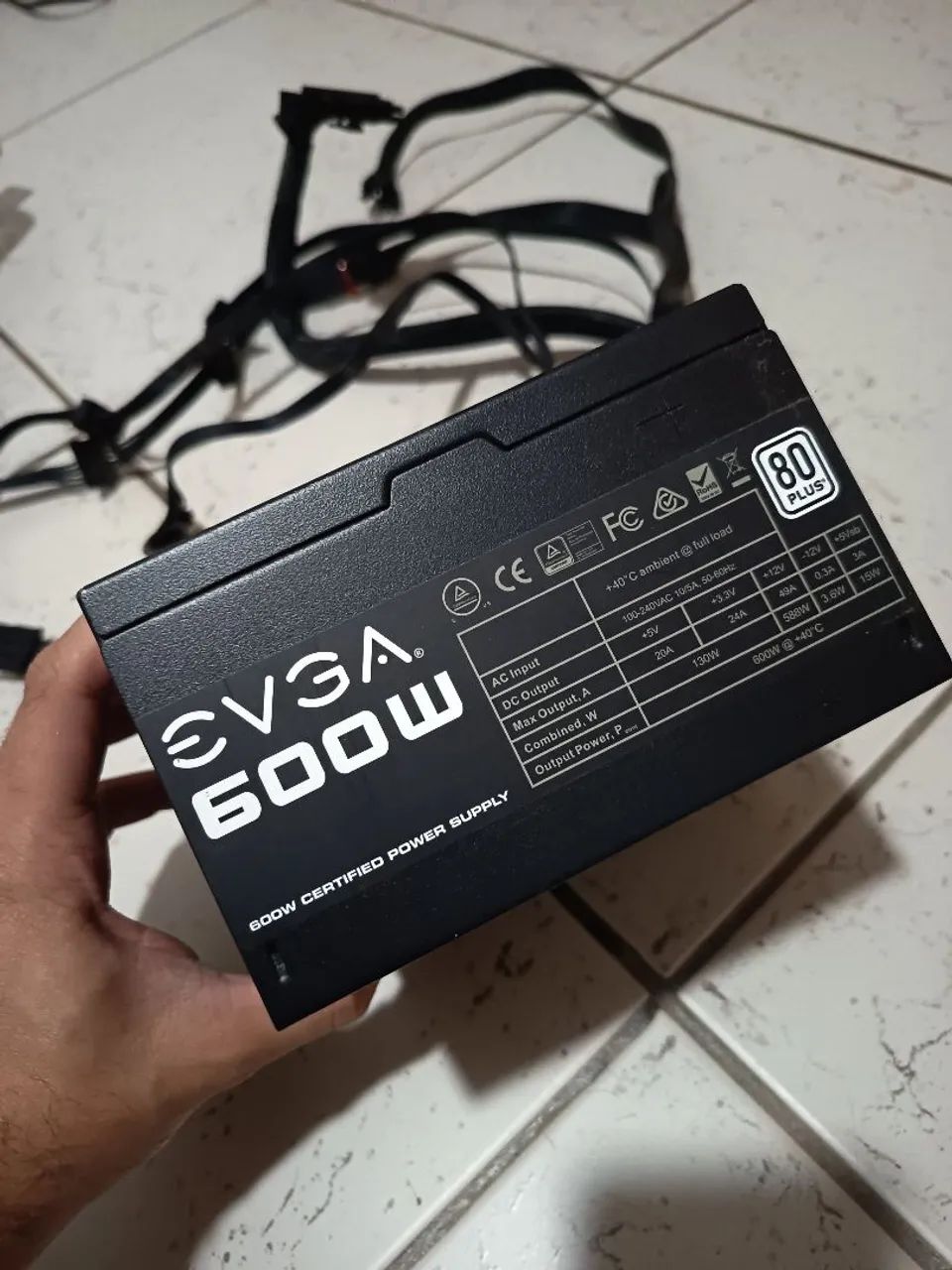 Fonte EVGA 600W 80 Plus White - Foto 3