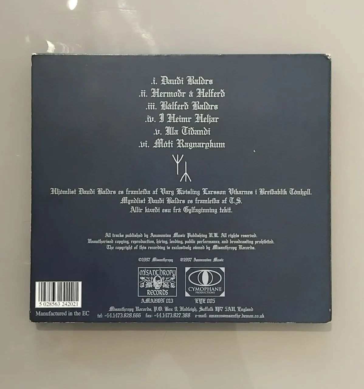 Burzum - Dauði Balrds, CD Digipack  - Foto 2