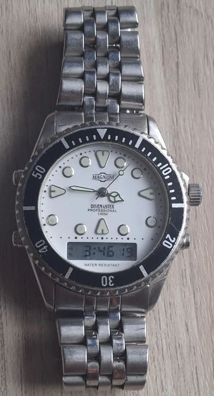 Relógio Magnum Analógico Digital Divemaster Profesdional 
