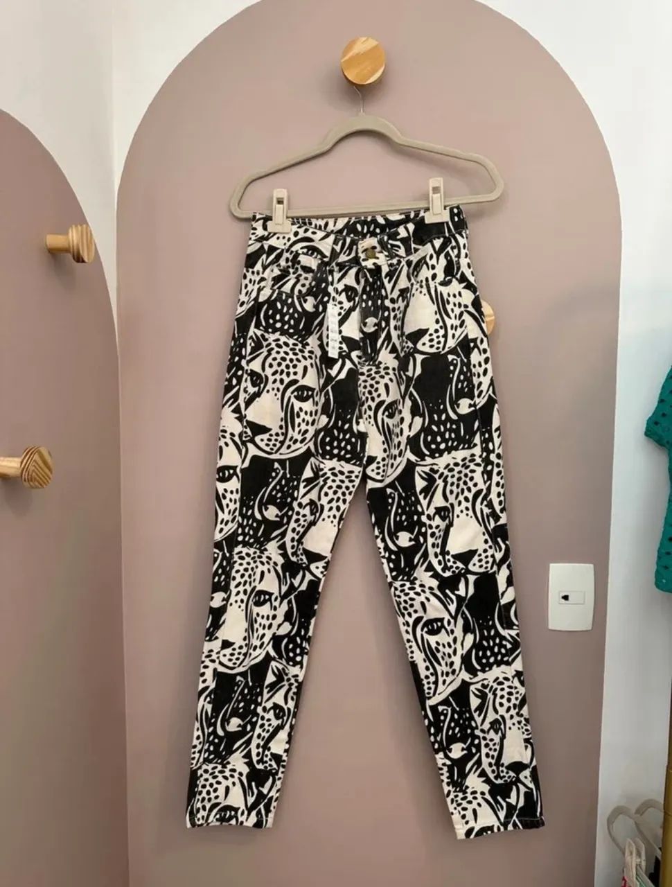 Calça animal print farm 