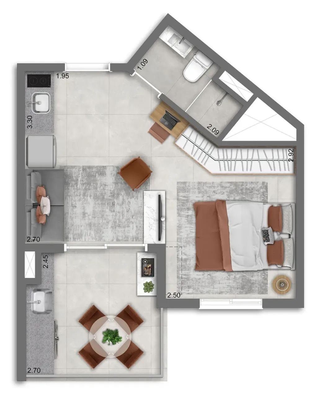 PLANTA 28m²