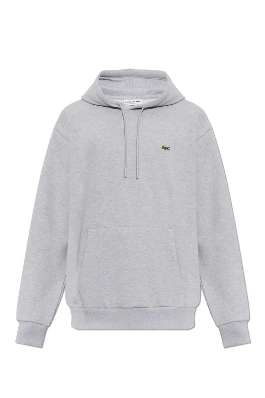 moletom lacoste com capuz cinza m