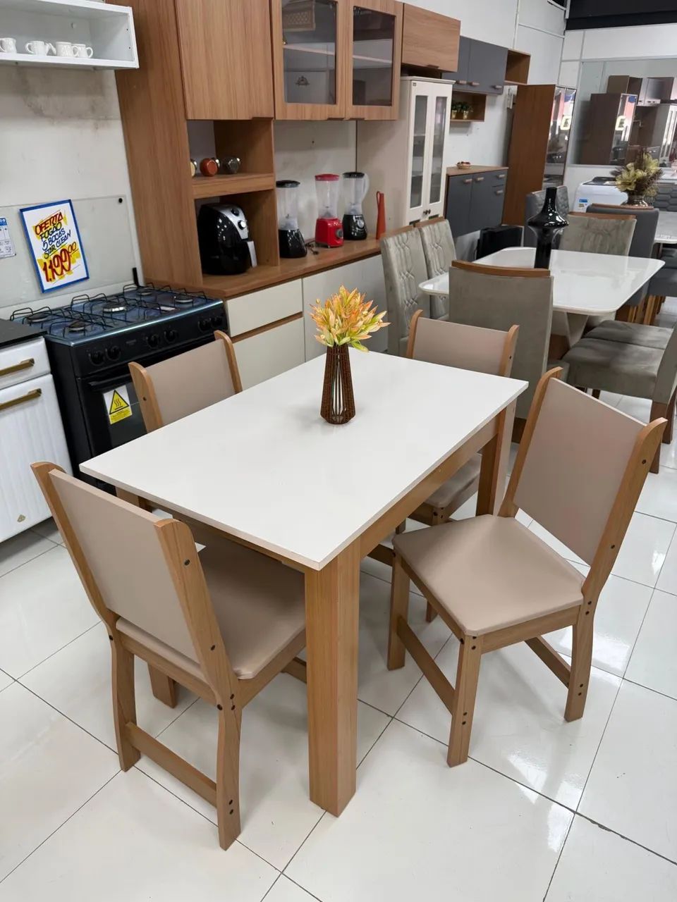 Mesa de 4 cadeiras 100% MDF nova disponível  - Foto 4