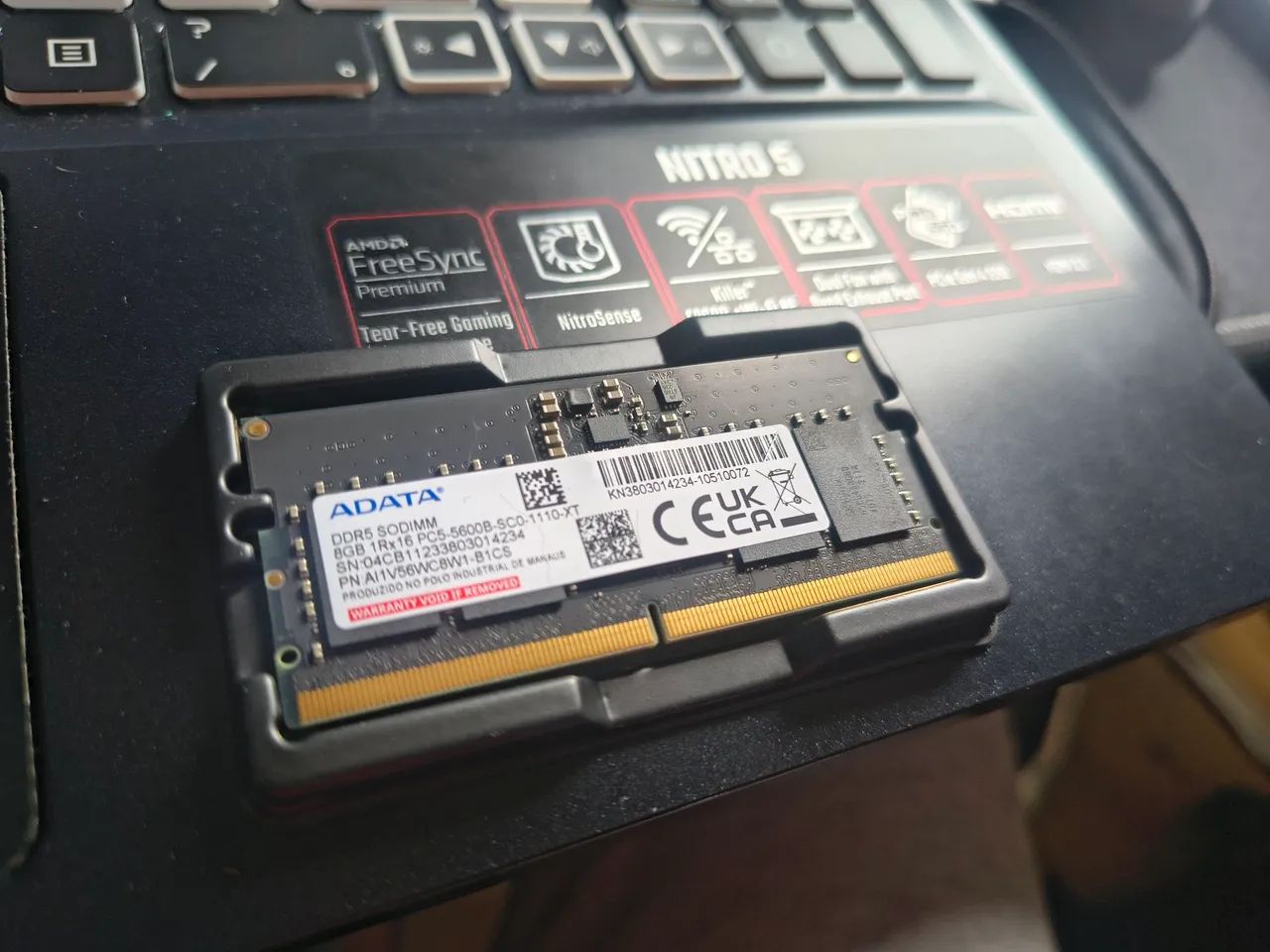 Memória RAM ADATA DDR5 8GB 5600MHz SODIMM 