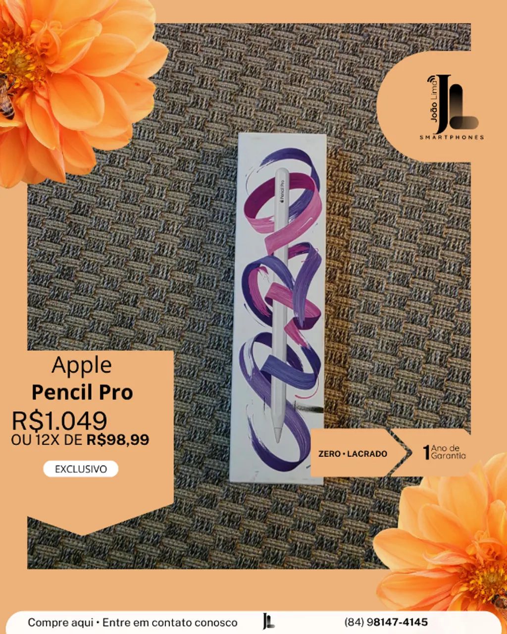 APPLE PENCIL PRO, LACRADO, EXCLUSIVO! - Periféricos e Acessórios