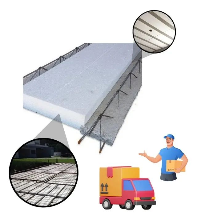 Isopor Para Laje EPS lajota 1000x28x60mm - Foto 4