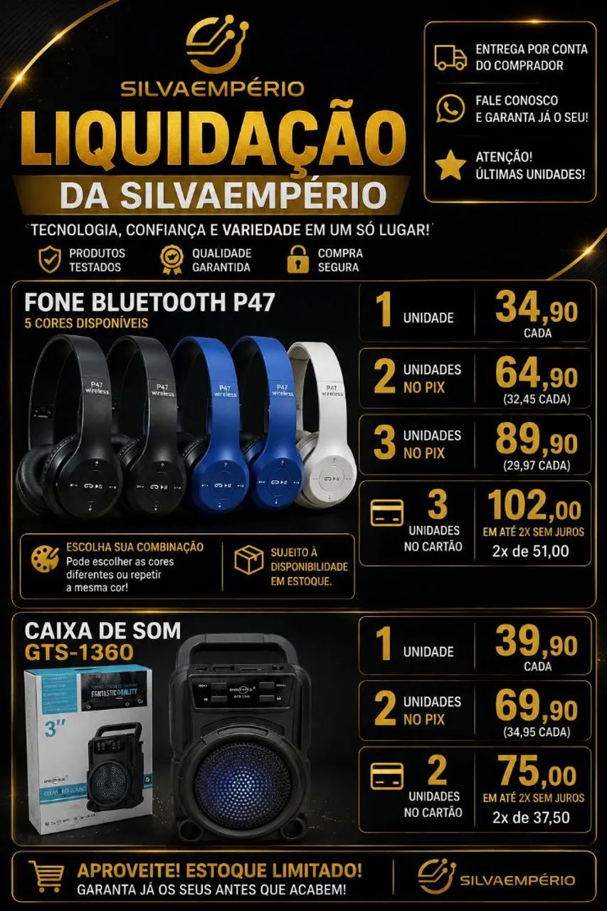Caixa de Som Bluetooth GTS-1360 ? Liquidação SilvaEmpério - Foto 3