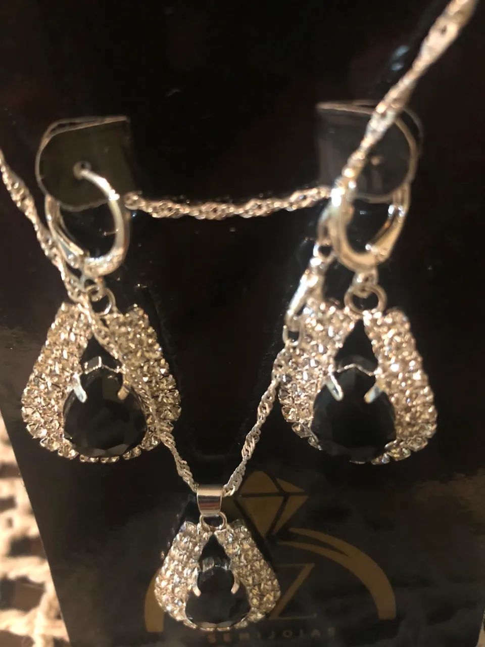 Conjunto  strass prata 925  - Foto 2