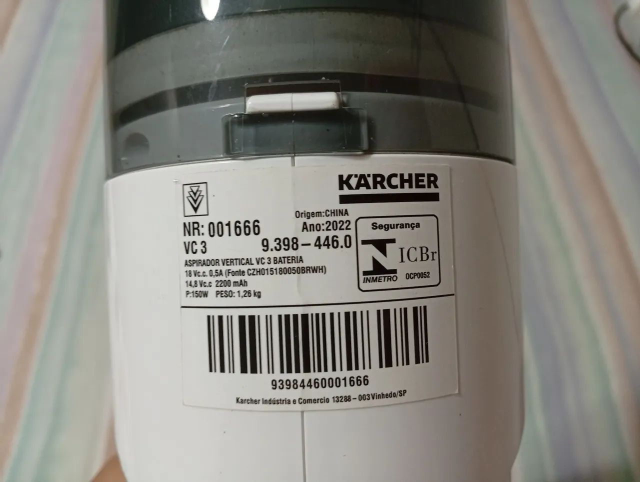 Aspirador Vertical Portátil Kartcher VCL3 Para Consertar ou Para Retirada de Peças. - Foto 6
