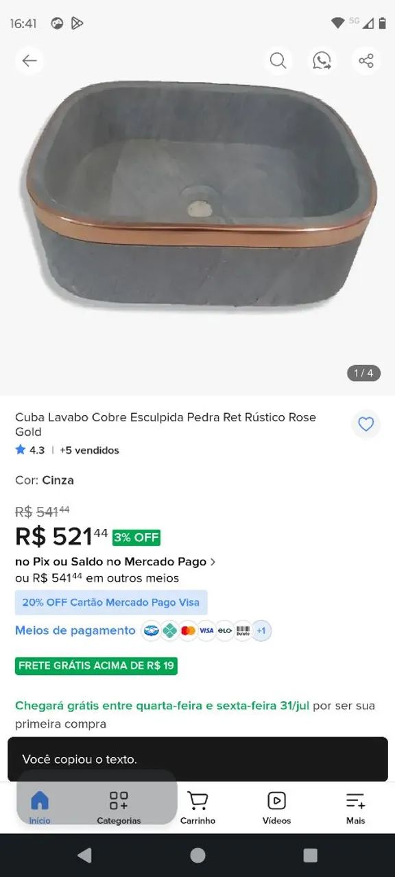 Cuba de lavabo pedra - Foto 3