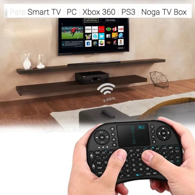 Mini Teclado e Touch Pad Wireless para TV Smart TV Box PC Notebook Celular Android _ EL75 - Foto 4