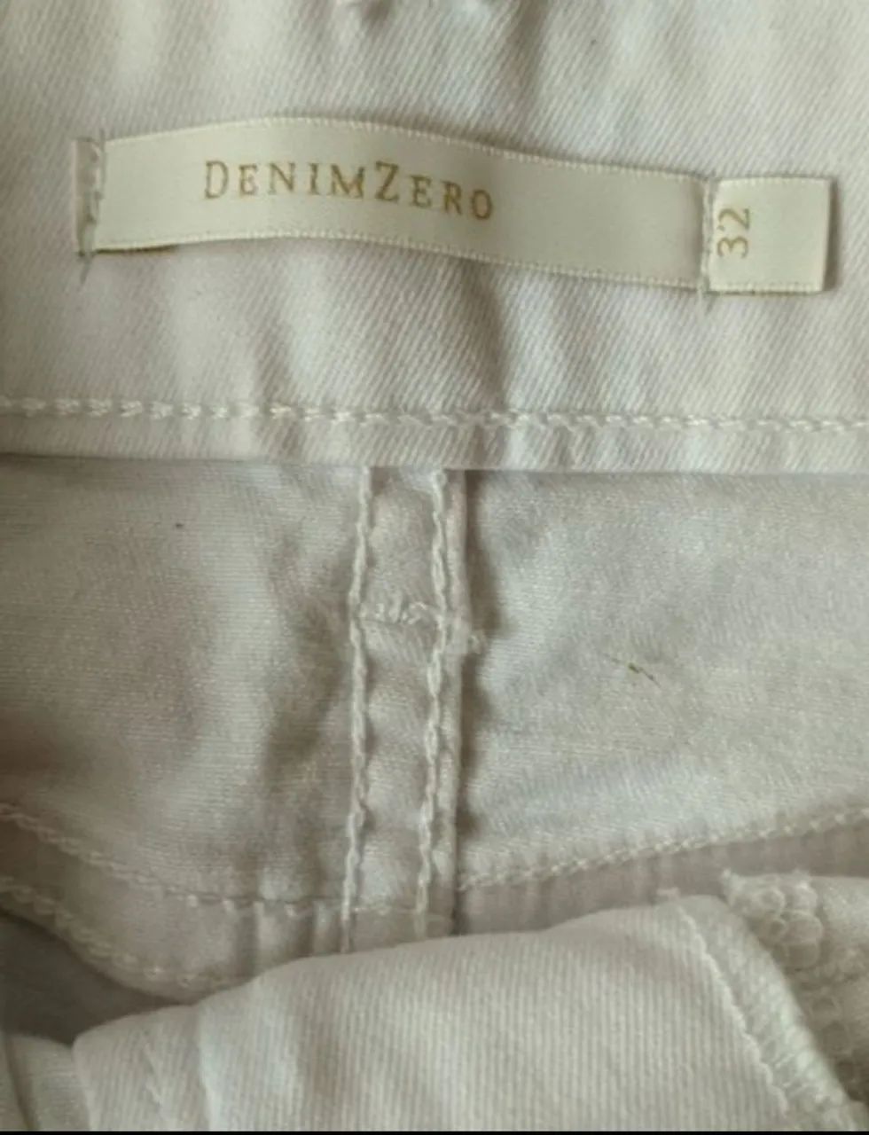 saia jeans branca denim zero - Foto 3