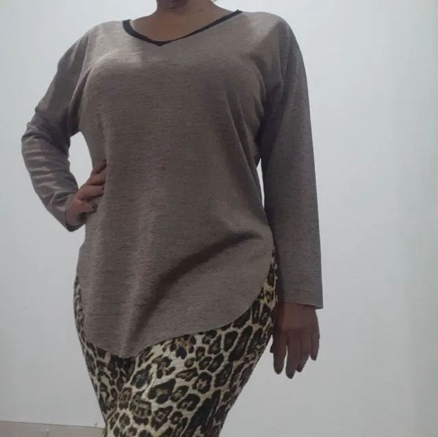 blusa alongada em viscose marisa tam. 40