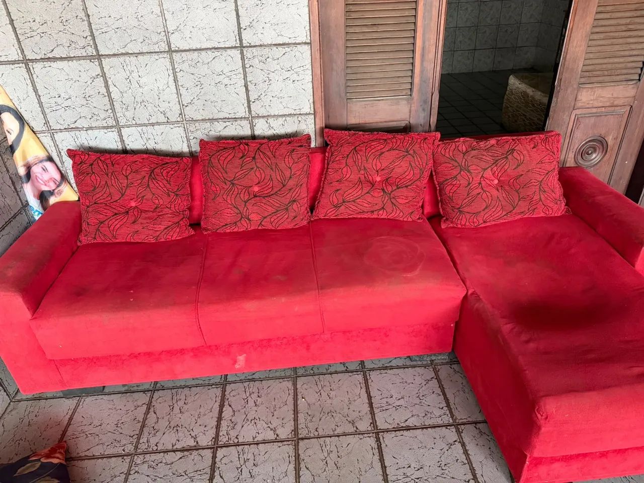 Vendo Sofá Retrátil Vermelho 