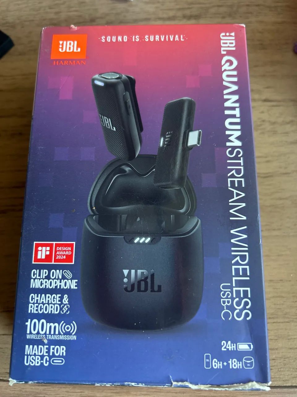 Microfone lapela JBL QUANTUM STREM WIRELESS