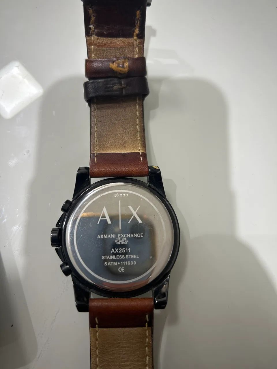 Relógio Armani Exchange AX2511 Cronógrafo - Couro Marrom - Foto 4