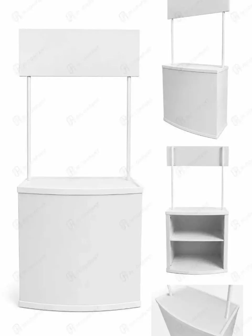 Balcão PDV Desmontável PVC Branco Com Case Portátil Com Prateleira Interna P/ Eventos - Foto 3