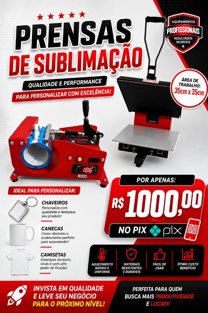 Prensas de sublimação 