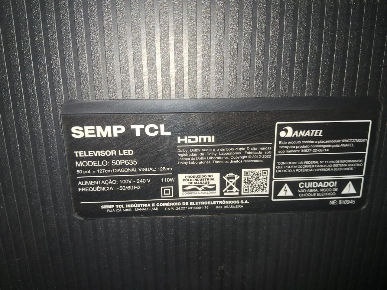 TV 50 POLEGADAS HDMi TCL parou  - Foto 3